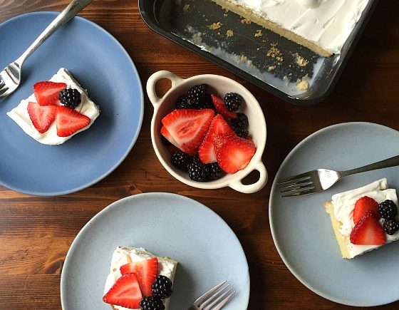Tres Leches Cake with Coconut and Berries