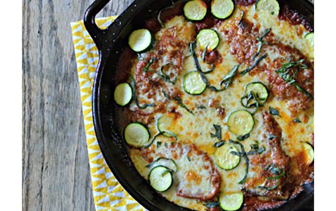 Skillet Chicken Parmesan with Zucchini