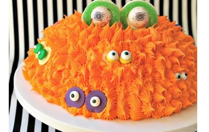Multi-Eyed Monster Head Birthday Cake