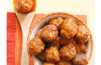 Turkey Meatballs with Apple Barbecue Sauce