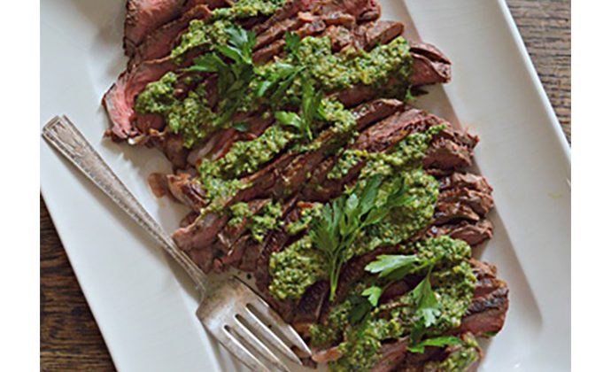 Grilled Steak with Italian Salsa Verde