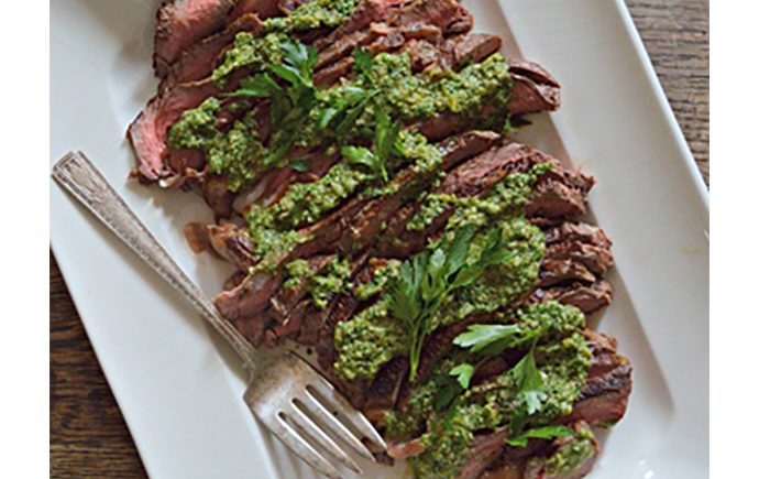 Grilled Steak with Italian Salsa Verde
