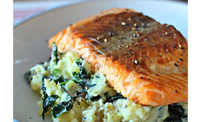 Maple-Whiskey Glazed Salmon