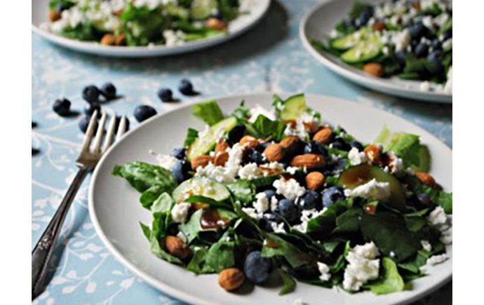 Blueberry, Almond and Feta Salad