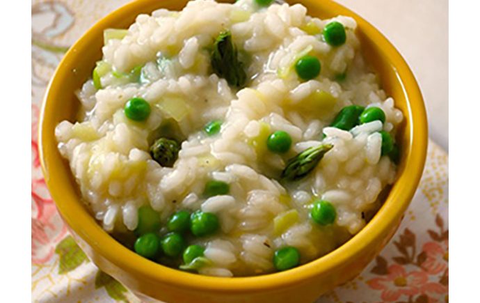 Spring Risotto with Leeks, Peas and Asparagus