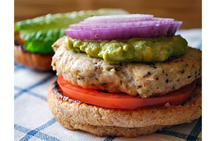 Chicken Burgers with Avocado Relish