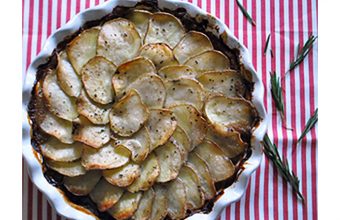 Beef Pot Pie with Crispy Potato Topping