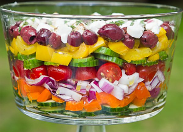 Layered Greek Salad