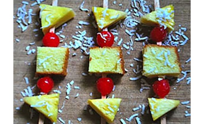 Pineapple Pound Cake Skewers