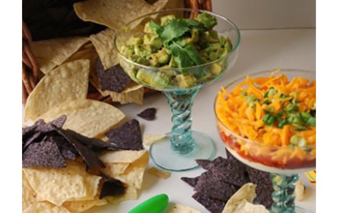 Nacho Chips with Layer Dip