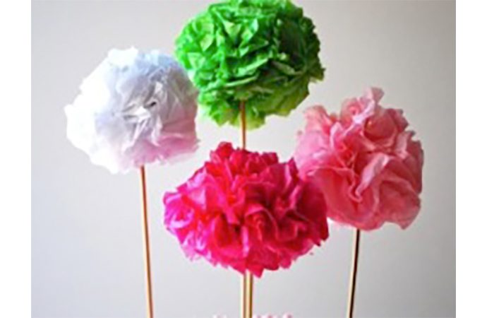 Tissue Paper Flower Toppers