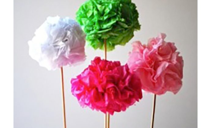 Tissue Paper Flower Toppers