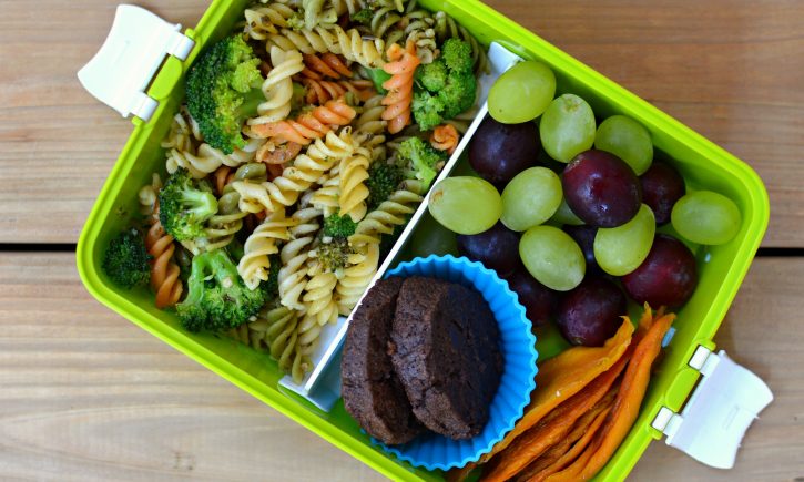 Bento Box Lunch #4 – Vegetable Pasta with Pesto and Broccoli