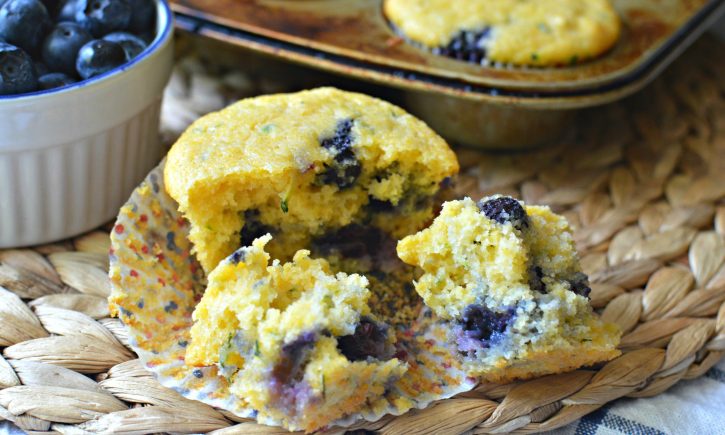 Toddler Meal: Blueberry and Zucchini Cornbread Muffins