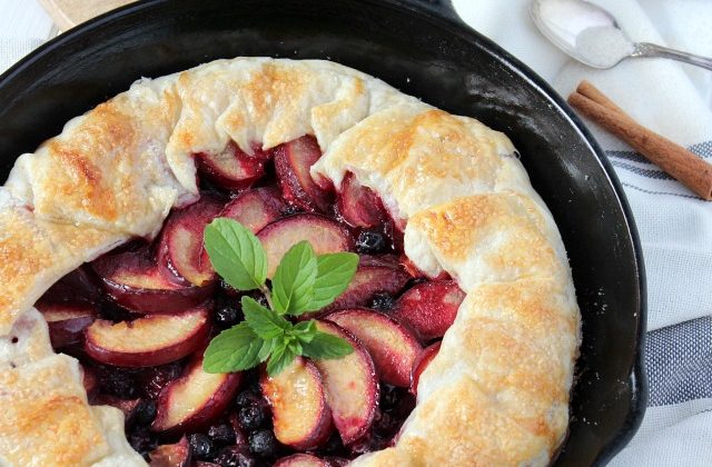 Plum & Saskatoon Berry Galette