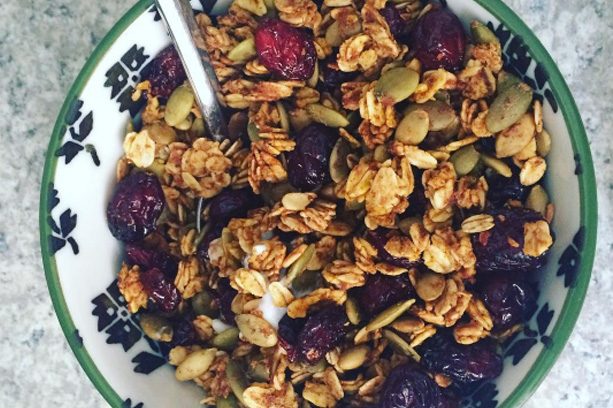 Pumpkin and Dried Cranberry Granola