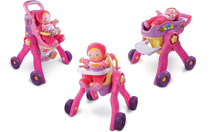 Vtech - Baby Amaze - 3-in-1 Care & Learn Doll Stroller