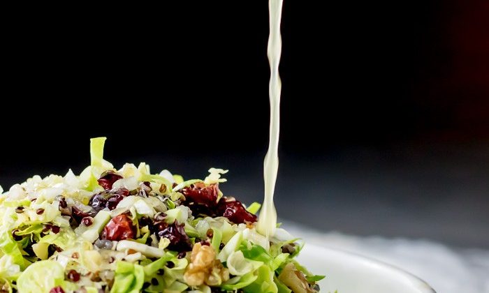 Shaved Brussels Sprout and Cranberry Salad