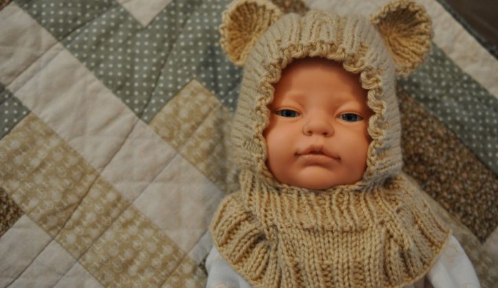 knit hat baby bear toddler