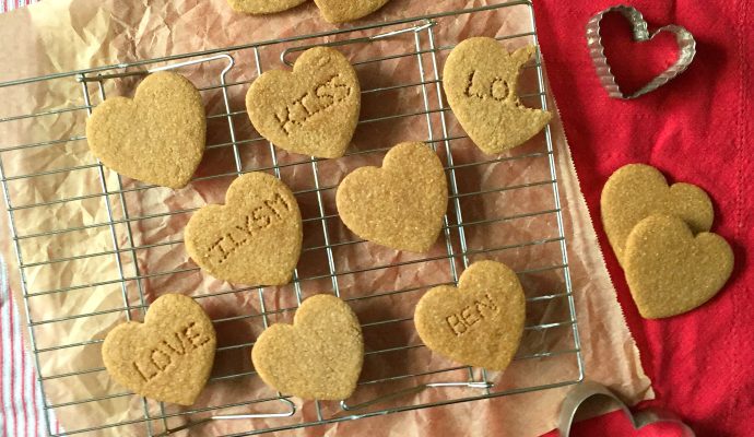 Conversation Heart Graham Cookies